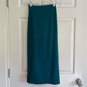 ASOS Teal Maxi Skirt With Side Ties